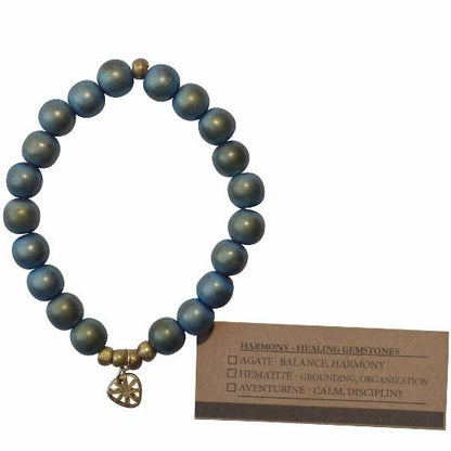 Hematite/Aventurine Bracelets (Assortment) - Calm and Discipline - Alora Boutique