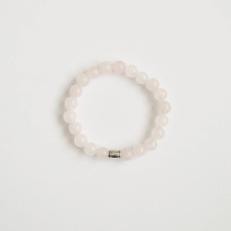 Matte Rose Quartz Gemstone Bracelet | Unconditional love, Self-love, and Kindness - Alora Boutique