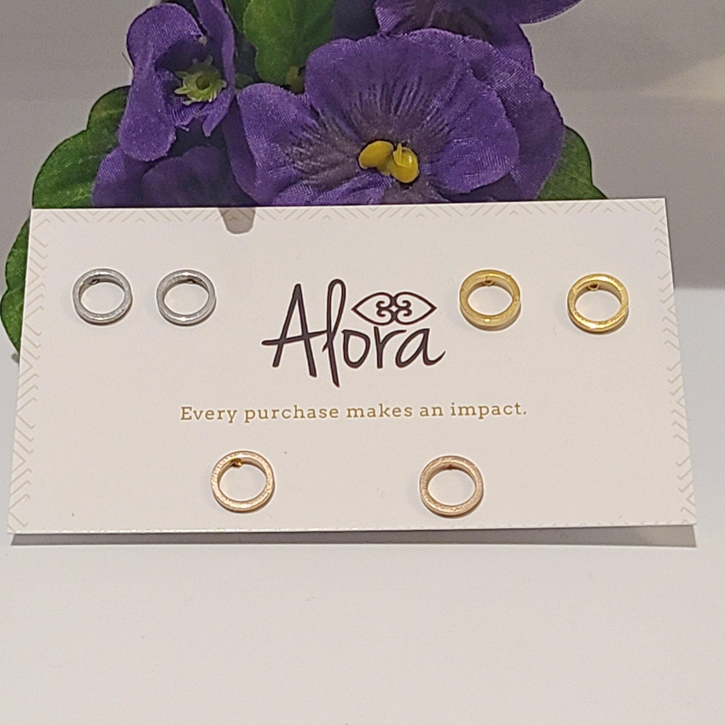 Mya - Minimalist Stud Earring Set - Alora Boutique
