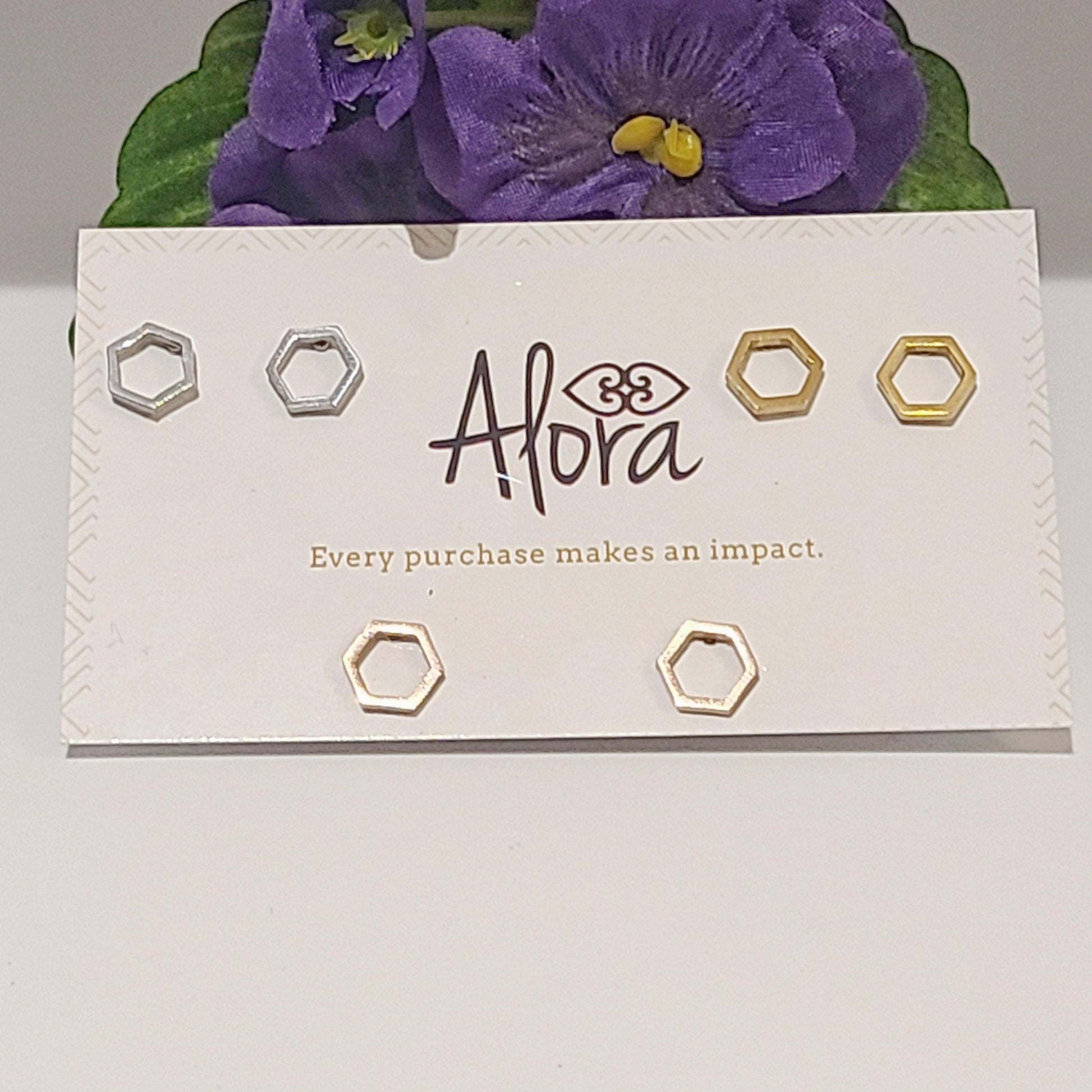 Mya - Minimalist Stud Earring Set - Alora Boutique