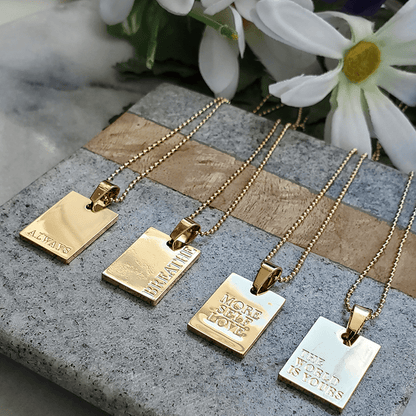 Myla | Words of Affirmation Inspirational Necklace - Alora Boutique