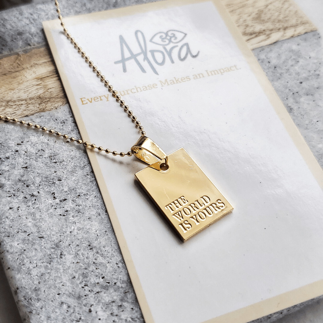 Myla | Words of Affirmation Inspirational Necklace - Alora Boutique