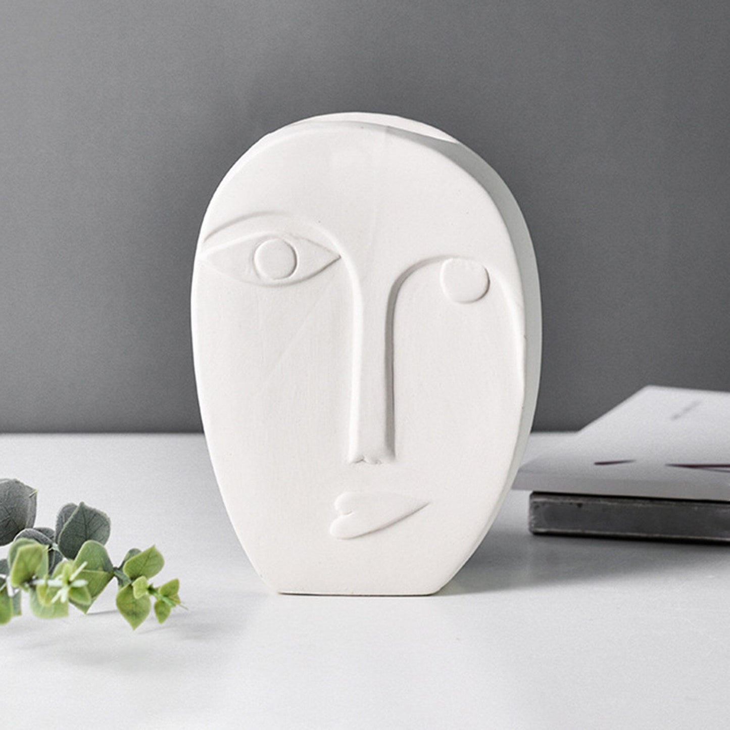 Nile - Abstract Human Face Plant Pot Ceramic - Alora Boutique