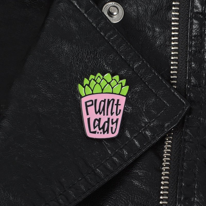 Plant Lady Enamel Pin Badge - Alora Boutique