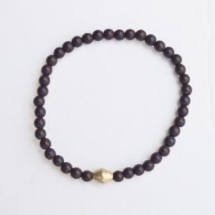 Protection, Strength, and Stability | Delicate Beaded Stretch Bracelet | Lava Gemstone - Alora Boutique
