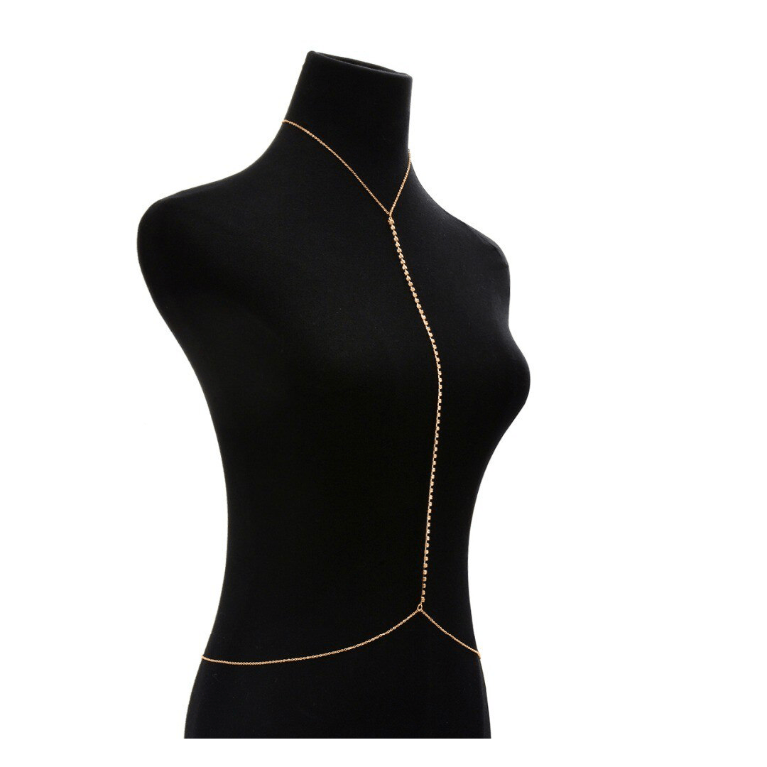 Ruby | Women's Rhinestone Chain Necklace - Alora Boutique