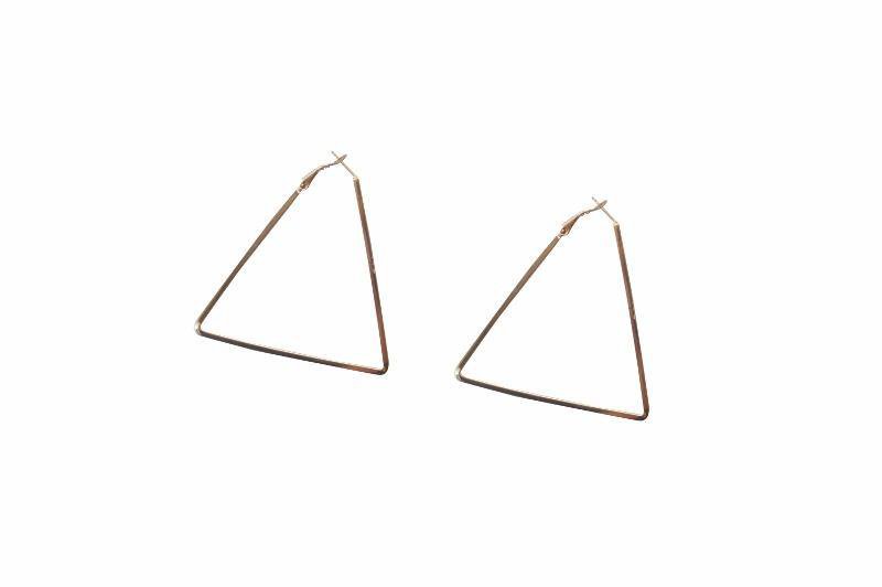 Statement Triangle Hoop Earrings - Alora Boutique