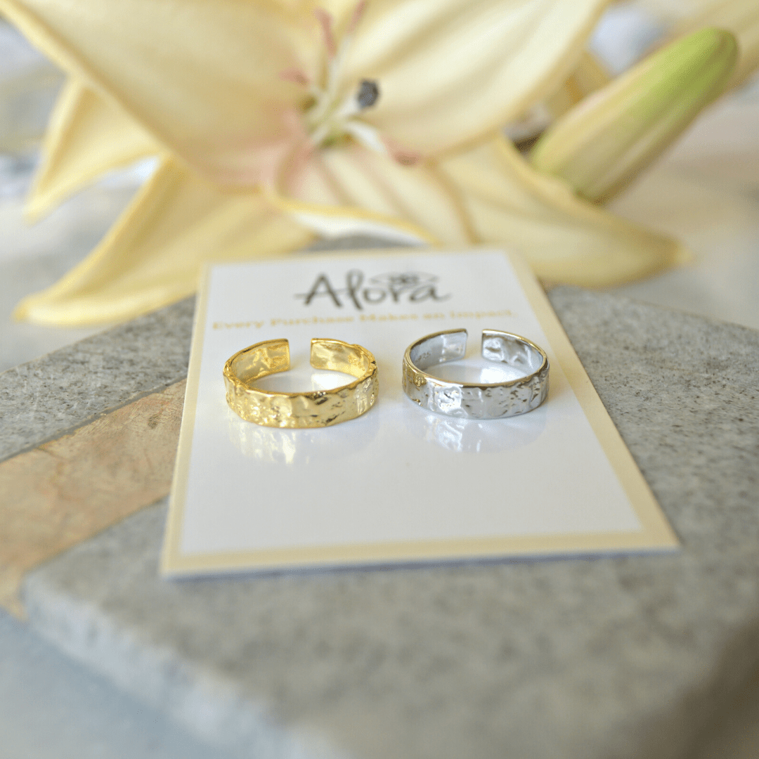 Tessa Hammered Ring - Alora Boutique